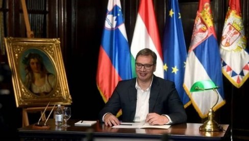 Vučić putem video linka učestvovao na samitu Evropa bez cenzure Vučić putem video linka učestvovao na samitu Evropa bez cenzure
