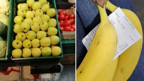 ЈАБУКЕ СКУПЉЕ ОД БАНАНА: Килограм домаћег воћа у београдским маркетима кошта и дупло више од увозног ЈАБУКЕ СКУПЉЕ ОД БАНАНА: Килограм домаћег воћа у београдским маркетима кошта и дупло више од увозног