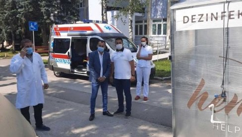 DEZINFEKCIONI TUNEL PLJEVLJIMA: Donacija humaniste Hajriza Brčvaka DEZINFEKCIONI TUNEL PLJEVLJIMA: Donacija humaniste Hajriza Brčvaka