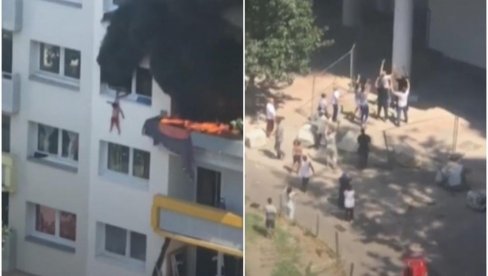 ДЕЧАЦИ СКОЧИЛИ СА ТРЕЋЕГ СПРАТА: Бежали од пожара, ухватиле их комшије - све као на филму! (ВИДЕО) ДЕЧАЦИ СКОЧИЛИ СА ТРЕЋЕГ СПРАТА: Бежали од пожара, ухватиле их комшије - све као на филму! (ВИДЕО)