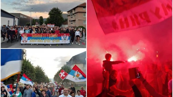 ХИЉАДЕ БЕРАНАЦА У ЛИТИЈИ НА ПРЕОБРАЖЕЊЕ: Бакљада у бојама тробојке и скуп испред Ђурђевих Ступова (ФОТО/ВИДЕО) ХИЉАДЕ БЕРАНАЦА У ЛИТИЈИ НА ПРЕОБРАЖЕЊЕ: Бакљада у бојама тробојке и скуп испред Ђурђевих Ступова (ФОТО/ВИДЕО)