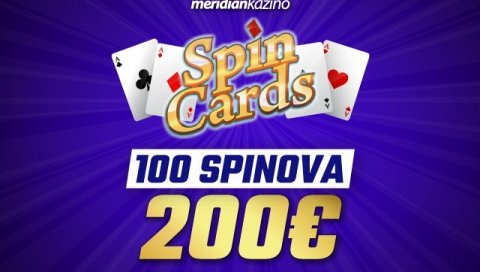 САМО У МЕРИДИАН ОНЛИНЕ КАЗИНУ: Заврти 100 спинова и освоји 200 евра САМО У МЕРИДИАН ОНЛИНЕ КАЗИНУ: Заврти 100 спинова и освоји 200 евра