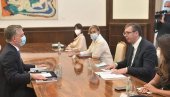 SASTANAK SA ŠEFOM MISIJE SAVETA EVROPE Predsednik Vučić razgovarao sa Flesenkamperom SASTANAK SA ŠEFOM MISIJE SAVETA EVROPE Predsednik Vučić razgovarao sa Flesenkamperom