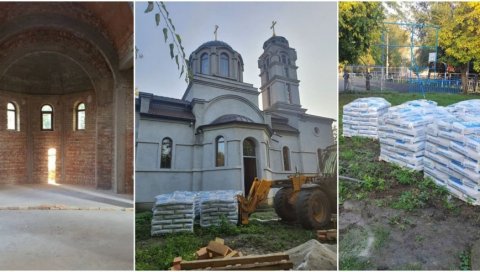 НАСТАВЉЕНИ РАДОВИ Гради се црква Светог пророка Илије у Честерегу НАСТАВЉЕНИ РАДОВИ Гради се црква Светог пророка Илије у Честерегу