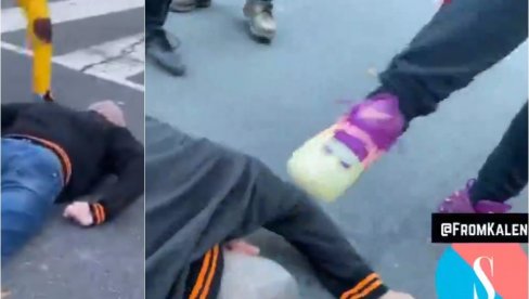 (УЗНЕМИРУЈУЋИ ВИДЕО) БАЈДЕНОВЕ ПРИСТАЛИЦЕ ТУКЛЕ ЧОВЕКА У НЕСВЕСТИ: Удариле Трамповог демонстранта са леђа, украли му и телефон (УЗНЕМИРУЈУЋИ ВИДЕО) БАЈДЕНОВЕ ПРИСТАЛИЦЕ ТУКЛЕ ЧОВЕКА У НЕСВЕСТИ: Удариле Трамповог демонстранта са леђа, украли му и телефон