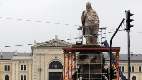 SKELE KRIJU STEFANA NEMANJU: Od utorka će biti nastavljen posao na izgradnji spomenika na Savskom trgu SKELE KRIJU STEFANA NEMANJU: Od utorka će biti nastavljen posao na izgradnji spomenika na Savskom trgu