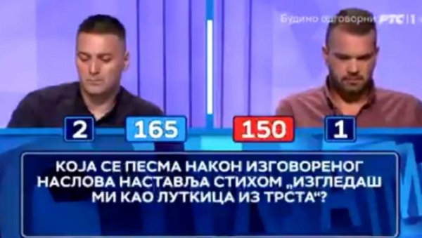 НОВИ ХИТ У СЛАГАЛИЦИ: Због питања о песми Здравка Чолића брује друштвене мреже (ВИДЕО) НОВИ ХИТ У СЛАГАЛИЦИ: Због питања о песми Здравка Чолића брује друштвене мреже (ВИДЕО)