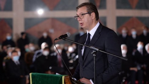 ON SAM BIO JE NAŠ HRAM: Ceo govor predsednika Vučića nad odrom prvojerarha ON SAM BIO JE NAŠ HRAM: Ceo govor predsednika Vučića nad odrom prvojerarha