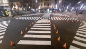 БЕОГРАД ДОБИО ПРВУ ДИЈАГОНАЛНУ РАСКРСНИЦУ: Завршено обележавање, на углу Дечанске и Македонске као у Њујорку или Лондону (ФОТО)