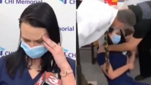„ŽAO MI JE...” Medicinska sestra se onesvestila 17 minuta posle primanja Fajzerove vakcine (VIDEO) „ŽAO MI JE...” Medicinska sestra se onesvestila 17 minuta posle primanja Fajzerove vakcine (VIDEO)