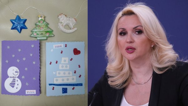 ДАРИЈА НАРУЧИЛА ПОСЕБНЕ ЧЕСТИТКЕ: Министарство ће слати празничне пошиљке коју праве деца из “Плаве шкољке” ДАРИЈА НАРУЧИЛА ПОСЕБНЕ ЧЕСТИТКЕ: Министарство ће слати празничне пошиљке коју праве деца из “Плаве шкољке”