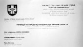 ШТА СВЕ ПИШЕ НА ПОТВРДИ: Када се вакцинишете против короне добијете овај папир ШТА СВЕ ПИШЕ НА ПОТВРДИ: Када се вакцинишете против короне добијете овај папир