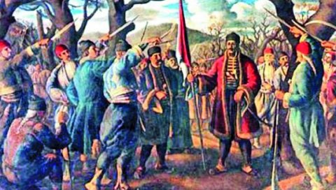 ПОЧЕТАК НАЦИОНАЛНЕ РЕВОЛУЦИЈЕ: Договором највиђенијих представника народа у Орашцу 1804. године почео је први устанак за васкрс државе ПОЧЕТАК НАЦИОНАЛНЕ РЕВОЛУЦИЈЕ: Договором највиђенијих представника народа у Орашцу 1804. године почео је први устанак за васкрс државе