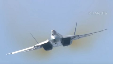ОРУЖЈЕ ЗА УНИШТАВАЊЕ ПРИОРИТЕТНИХ МЕТА: Су-57 тестирао макете нове хиперсоничне ракете ОРУЖЈЕ ЗА УНИШТАВАЊЕ ПРИОРИТЕТНИХ МЕТА: Су-57 тестирао макете нове хиперсоничне ракете