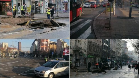 ХАОС У ЦЕНТРУ БЕОГРАДА ПОСЛЕ ПУЦАЊА ВОДОВОДНЕ ЦЕВИ: Отворила се рупа код Београђанке, пропао аутобус 31 - гужва огромна (ФОТО/ВИДЕО) ХАОС У ЦЕНТРУ БЕОГРАДА ПОСЛЕ ПУЦАЊА ВОДОВОДНЕ ЦЕВИ: Отворила се рупа код Београђанке, пропао аутобус 31 - гужва огромна (ФОТО/ВИДЕО)
