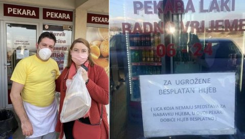 БЕСПЛАТАН ХЛЕБ ЗА СВЕ УГРОЖЕНЕ: Хумани гест власника пекара Латифа Мухадрија из Подгорице БЕСПЛАТАН ХЛЕБ ЗА СВЕ УГРОЖЕНЕ: Хумани гест власника пекара Латифа Мухадрија из Подгорице