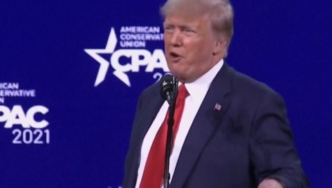 МОГУЋЕ ЈЕ ДА ЋУ СЕ ПОНОВО КАНДИДОВАТИ: Трамп у првом обраћању после одласка из Беле куће МОГУЋЕ ЈЕ ДА ЋУ СЕ ПОНОВО КАНДИДОВАТИ: Трамп у првом обраћању после одласка из Беле куће