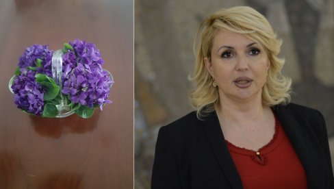 MIRIS PROLEĆA: Ministarku Dariju u kabinetu čekalo prijatno iznenađenje MIRIS PROLEĆA: Ministarku Dariju u kabinetu čekalo prijatno iznenađenje