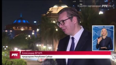 ВУЧИЋ ОДУШЕВЉЕНО ИЗ ЕМИРАТА: Устао сам и почео да шетам од узбуђења - спасили смо нашу земљу! ВУЧИЋ ОДУШЕВЉЕНО ИЗ ЕМИРАТА: Устао сам и почео да шетам од узбуђења - спасили смо нашу земљу!
