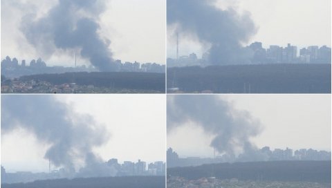 ПРВЕ ФОТОГАФИЈЕ ПОЖАРА У РАКОВИЦИ: Густ црни дим се протеже изнад запаљеног магазина (ФОТО) ПРВЕ ФОТОГАФИЈЕ ПОЖАРА У РАКОВИЦИ: Густ црни дим се протеже изнад запаљеног магазина (ФОТО)