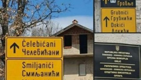 СКАНДАЛ У КНИНУ: Прецртавају ћириличне називе места и стављају усташке симболе - а онда и бацају знакове СКАНДАЛ У КНИНУ: Прецртавају ћириличне називе места и стављају усташке симболе - а онда и бацају знакове