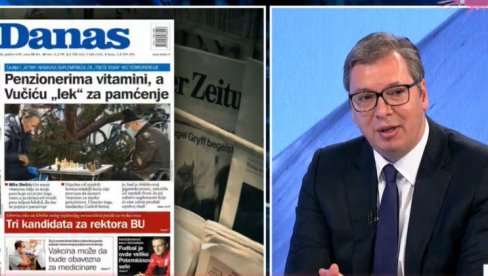 VUČIĆ O NASLOVNOJ STRANI DANASA: Govorili su i da sam lud kada su se pojavili računi u Mauricijusu i Hong Kongu, mene ne mogu da uvrede VUČIĆ O NASLOVNOJ STRANI DANASA: Govorili su i da sam lud kada su se pojavili računi u Mauricijusu i Hong Kongu, mene ne mogu da uvrede