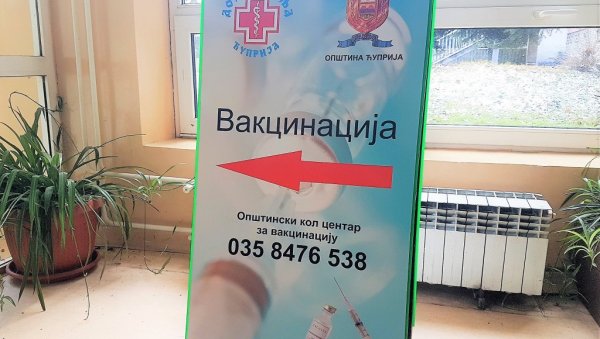 ВАКЦИНАЦИЈА БЕЗ ЗАКАЗИВАЊА У ЋУПРИЈИ: Велико интересовање грађана, из Општине апелују да не праве гужву на вакциналном пункту ВАКЦИНАЦИЈА БЕЗ ЗАКАЗИВАЊА У ЋУПРИЈИ: Велико интересовање грађана, из Општине апелују да не праве гужву на вакциналном пункту