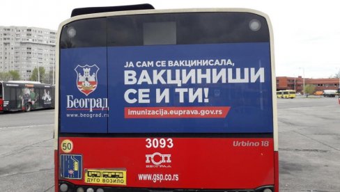 VAKCINIŠI SE I TI: Autobusi promovišu imunizaciju protiv korone, u kampanju uključeno 10 vozila GSP Beograd VAKCINIŠI SE I TI: Autobusi promovišu imunizaciju protiv korone, u kampanju uključeno 10 vozila GSP Beograd