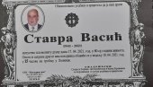 ПРЕМИНУО СТАВРА ВАСИЋ: Некадашњи директор Водопривредног предузећа Лозница ПРЕМИНУО СТАВРА ВАСИЋ: Некадашњи директор Водопривредног предузећа Лозница