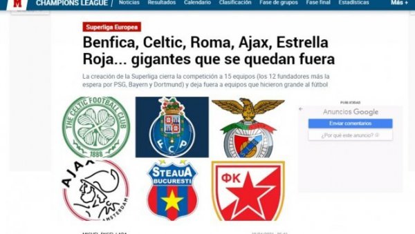 ЗВЕЗДА ЗАБОРАВЉЕНИ ФУДБАЛСКИ ВЕЛИКАН: Шпанска Марка писала о тужној судбини шампиона Србије ЗВЕЗДА ЗАБОРАВЉЕНИ ФУДБАЛСКИ ВЕЛИКАН: Шпанска Марка писала о тужној судбини шампиона Србије