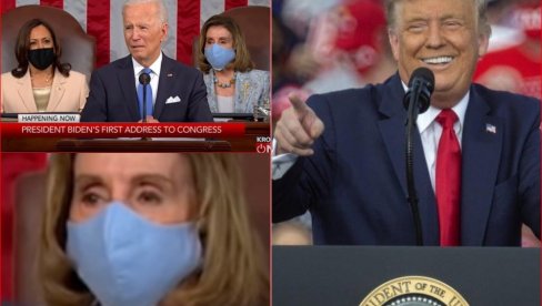 СВИ ВАКЦИНИСАНИ, А ОНЕ СЕ ГУШЕ! Трамп исмејао Камалу и Ненси Пелоси - Оне воле те маске! СВИ ВАКЦИНИСАНИ, А ОНЕ СЕ ГУШЕ! Трамп исмејао Камалу и Ненси Пелоси - Оне воле те маске!