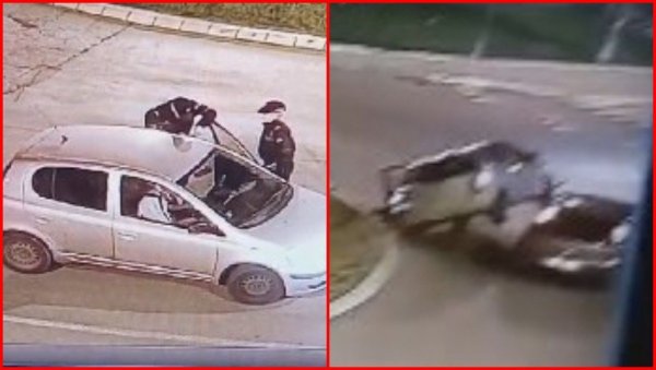 ЗАСТРАШУЈУЋИ СНИМАК СА НОВОГ БЕОГРАДА: Дао гас и вукао полицајца, па ударио у друго возило и замало се преврнуо (ВИДЕО) ЗАСТРАШУЈУЋИ СНИМАК СА НОВОГ БЕОГРАДА: Дао гас и вукао полицајца, па ударио у друго возило и замало се преврнуо (ВИДЕО)
