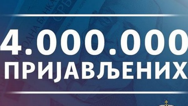 ПРИЈАВА ТРАЈЕ ЈОШ СУТРА: Синиша Мали - Прешли смо цифру од 4 милиона пријављених - настављамо да подржавамо грађане ПРИЈАВА ТРАЈЕ ЈОШ СУТРА: Синиша Мали - Прешли смо цифру од 4 милиона пријављених - настављамо да подржавамо грађане