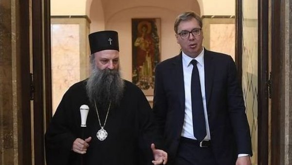 ВУЧИЋ СЕ СУТРА САСТАЈЕ СА ПАТРИЈАРХОМ: Председник Србије и поглавар СПЦ о срамној одлуци Приштине и ситуацији на КиМ ВУЧИЋ СЕ СУТРА САСТАЈЕ СА ПАТРИЈАРХОМ: Председник Србије и поглавар СПЦ о срамној одлуци Приштине и ситуацији на КиМ
