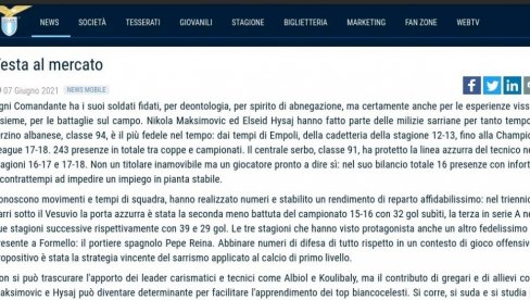 LACIO NAJAVIO SARIJA I POJAČANJA PA SE BRZO SE POKAJAO: „Obrisali“ Maksimovića i Albanca (FOTO) LACIO NAJAVIO SARIJA I POJAČANJA PA SE BRZO SE POKAJAO: „Obrisali“ Maksimovića i Albanca (FOTO)