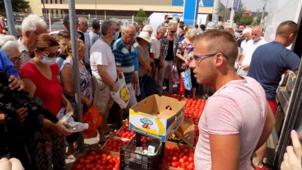 ТРАЖЕ ЗАШТИТУ ОД УВОЗА И НАДОКНАДУ ШТЕТЕ: Повртари из Лесковца и околине поново делили парадајз грађанима ТРАЖЕ ЗАШТИТУ ОД УВОЗА И НАДОКНАДУ ШТЕТЕ: Повртари из Лесковца и околине поново делили парадајз грађанима