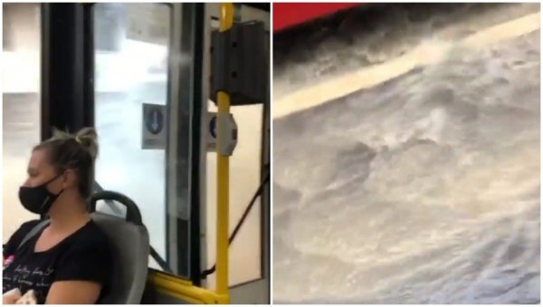 УЛИЦЕ БЕОГРАДА ПОД ВОДОМ: Аутобус се пробија кроз реку (ВИДЕО) УЛИЦЕ БЕОГРАДА ПОД ВОДОМ: Аутобус се пробија кроз реку (ВИДЕО)