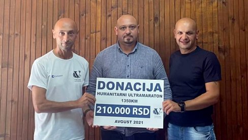 ДОНАЦИЈА ВРШАЧКОГ УЛТРАМАРАТОНЦА: Себастијан Сава уплатио 210.000 динара Дечјем одељењу ДОНАЦИЈА ВРШАЧКОГ УЛТРАМАРАТОНЦА: Себастијан Сава уплатио 210.000 динара Дечјем одељењу