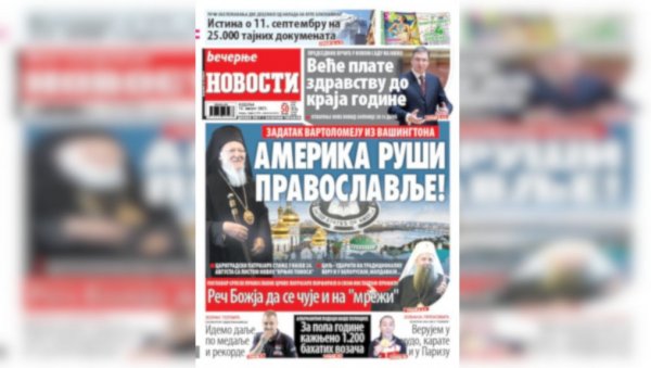 УДАР ИЗ ВАШИНГТОНА: У недељном издању Новости читајте о нападу на православље, обуци пилота хеликоптера, бахатим возачима... УДАР ИЗ ВАШИНГТОНА: У недељном издању Новости читајте о нападу на православље, обуци пилота хеликоптера, бахатим возачима...