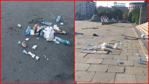 ЕКОЛОГИЈА САМО НА РЕЧИМА: Иза учесника данашњег протеста остале гомиле ђубрета (ФОТО) ЕКОЛОГИЈА САМО НА РЕЧИМА: Иза учесника данашњег протеста остале гомиле ђубрета (ФОТО)