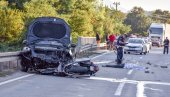 TEŠKA NESREĆA KOD ZAJEČARA! U sudaru motora, automobila i kamiona poginula jedna osoba TEŠKA NESREĆA KOD ZAJEČARA! U sudaru motora, automobila i kamiona poginula jedna osoba