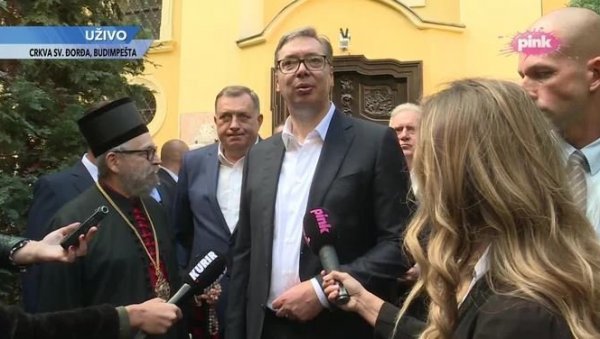 ВУЧИЋ У БУДИМПЕШТИ: Курти жели признање у замену за повлачење мера Приштине и снага РОСУ (ФОТО/ВИДЕО) ВУЧИЋ У БУДИМПЕШТИ: Курти жели признање у замену за повлачење мера Приштине и снага РОСУ (ФОТО/ВИДЕО)