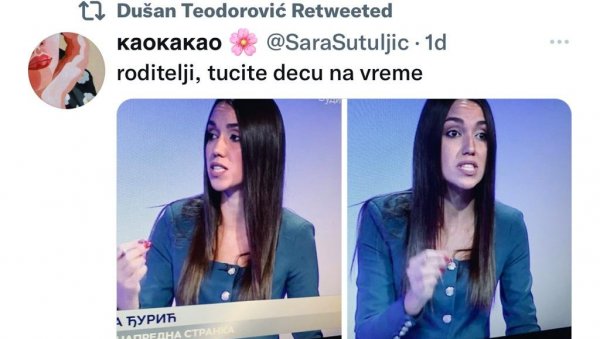 ТУКЛИ БИ И ПОСЛАНИЦУ НЕВЕНУ ЂУРИЋ: Академик Теодоровић ретвитовао сраман пост ТУКЛИ БИ И ПОСЛАНИЦУ НЕВЕНУ ЂУРИЋ: Академик Теодоровић ретвитовао сраман пост