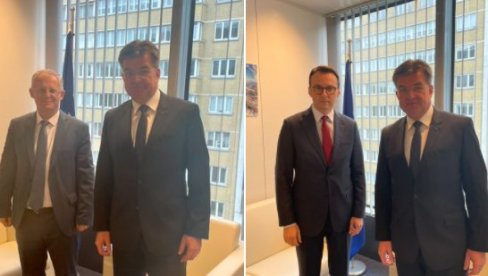 САСТАНЦИ У БРИСЕЛУ: Петковић и Беслими разговарали са Лајчаком о решењу кризе на северу КиМ САСТАНЦИ У БРИСЕЛУ: Петковић и Беслими разговарали са Лајчаком о решењу кризе на северу КиМ