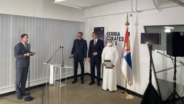 ВУЧИЋ У ДУБАИЈУ НА ОТВАРАЊУ СРПСКОГ ПОСЛОВНОГ ХАБА: Ово је шанса да наши производи нађу место на тржишту Емирата! ВУЧИЋ У ДУБАИЈУ НА ОТВАРАЊУ СРПСКОГ ПОСЛОВНОГ ХАБА: Ово је шанса да наши производи нађу место на тржишту Емирата!