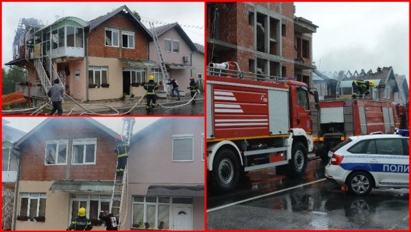 ПОЖАР У ВОЈНОМ НАСЕЉУ У КРАЉЕВУ: Горела породична кућа, три ватрогасна возила се борила са стихијом (ФОТО) ПОЖАР У ВОЈНОМ НАСЕЉУ У КРАЉЕВУ: Горела породична кућа, три ватрогасна возила се борила са стихијом (ФОТО)