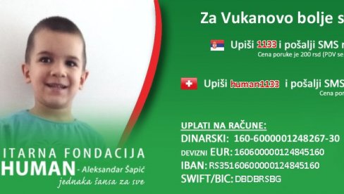 ZA VUKANOVO BOLJE SUTRA: Malom borcu neophodna sredstva za fibrotomiju i robotsku neurorehabilitaciju ZA VUKANOVO BOLJE SUTRA: Malom borcu neophodna sredstva za fibrotomiju i robotsku neurorehabilitaciju