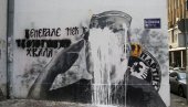UNIŠTEN MURAL RATKU MLADIĆU: Preko lika srpskog generala prosuta bela boja UNIŠTEN MURAL RATKU MLADIĆU: Preko lika srpskog generala prosuta bela boja