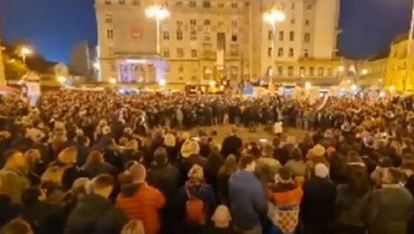 АНТИВАКСЕРИ ПОКУШАЛИ ДА УПАДНУ У ХРТ! Хаос у Загребу, противници мера напали претукли новинаре