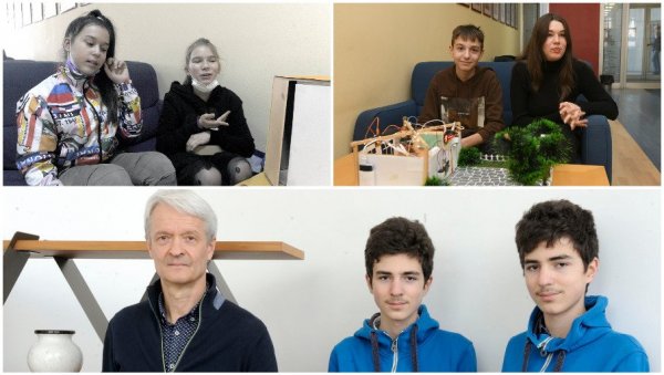 ОСНОВЦИ КОЈИ СУ БУДУЋНОСТ СРБИЈЕ: Талентовани ученици, чланови победничких тимова такмичења за мале програмере, гости недељних Новости ОСНОВЦИ КОЈИ СУ БУДУЋНОСТ СРБИЈЕ: Талентовани ученици, чланови победничких тимова такмичења за мале програмере, гости недељних Новости